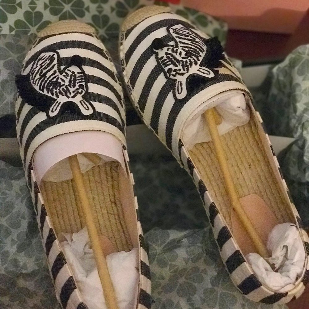 Kate Spade New York garden zebra espadrilles size 9